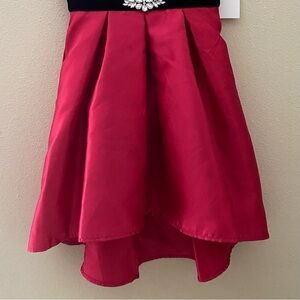 Lilt Girls Red Embellished Dressy Holiday Dress